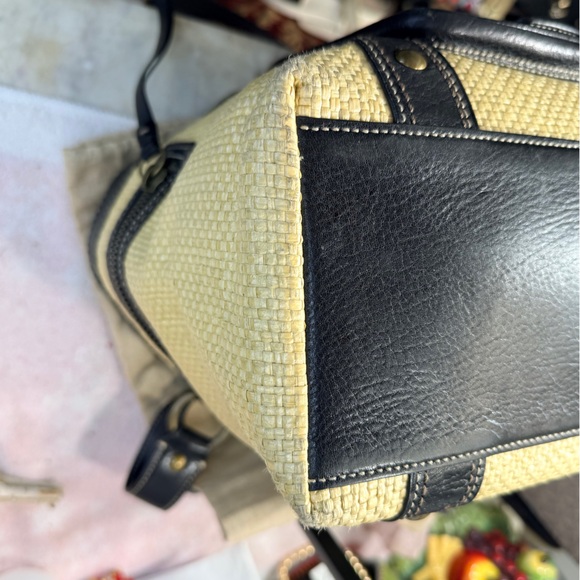 Coach Vintage Legacy Natural Woven Straw Handbag - Picture 7 of 10